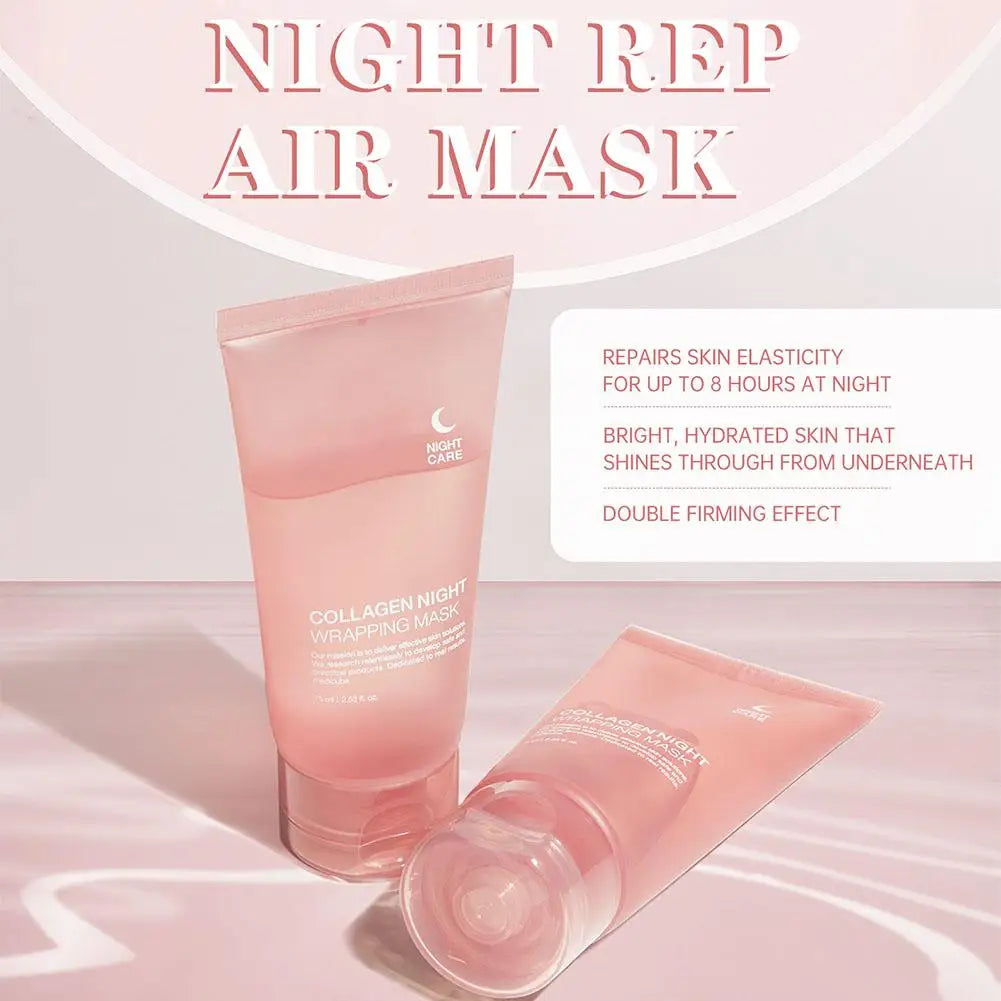Hydrolyzed Collagen Overnight Peel-Off Face Mask – Anti-Aging, Hydrating & Firming Treatment for Glowing Skin.