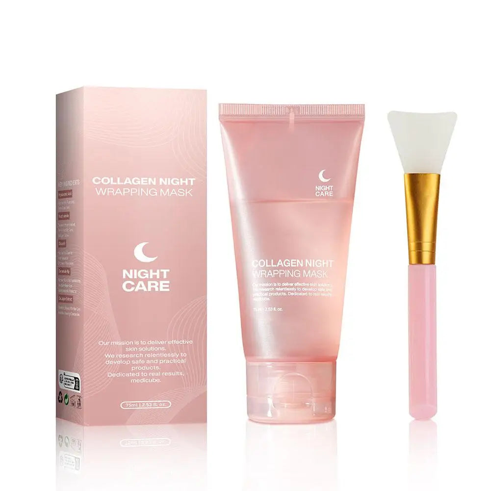 Hydrolyzed Collagen Overnight Peel-Off Face Mask – Anti-Aging, Hydrating & Firming Treatment for Glowing Skin