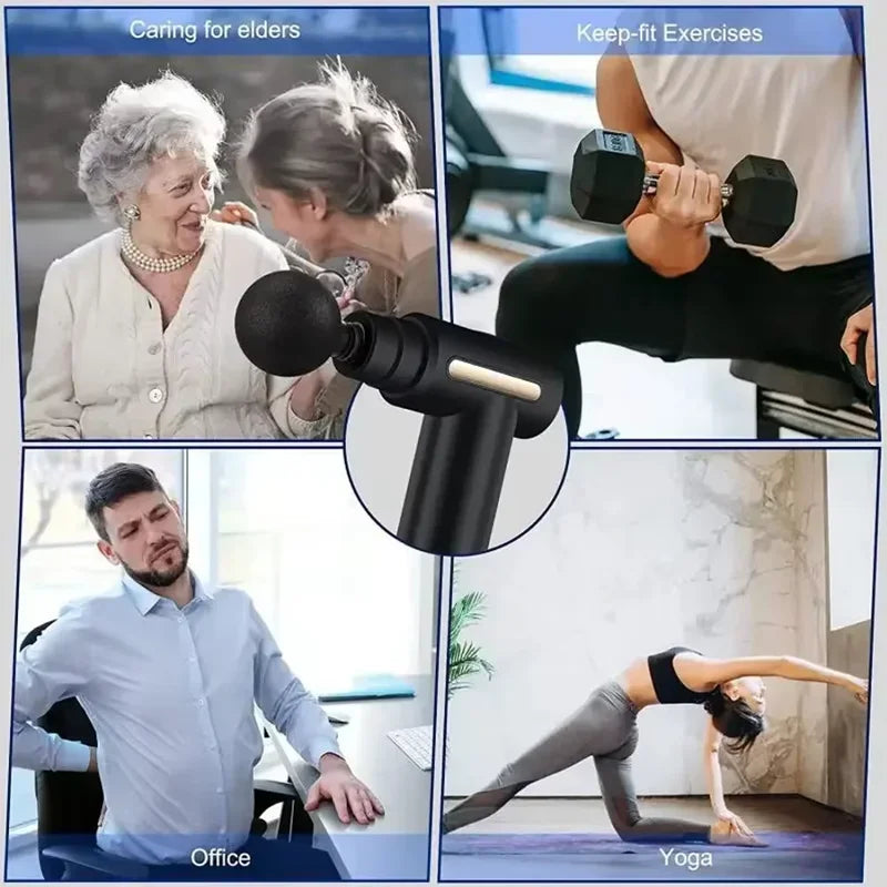 Portable Deep Tissue Massage Gun – Mini Fascia Gun for Muscle Recovery & Pain Relief, Adjustable Speed, Lightweight Full Body Massager.