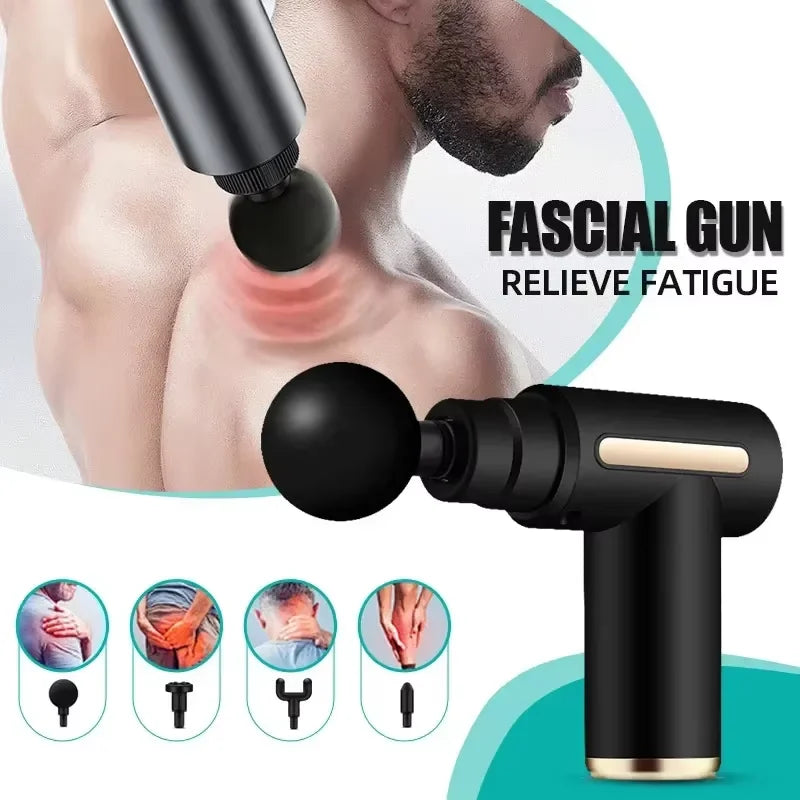 Portable Deep Tissue Massage Gun – Mini Fascia Gun for Muscle Recovery & Pain Relief, Adjustable Speed, Lightweight Full Body Massager.