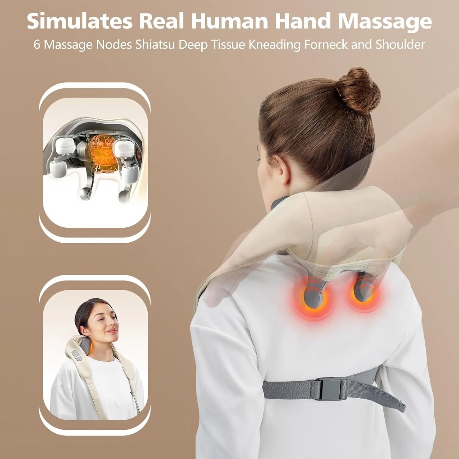 Cordless Shiatsu Neck & Shoulder Massager with Heat