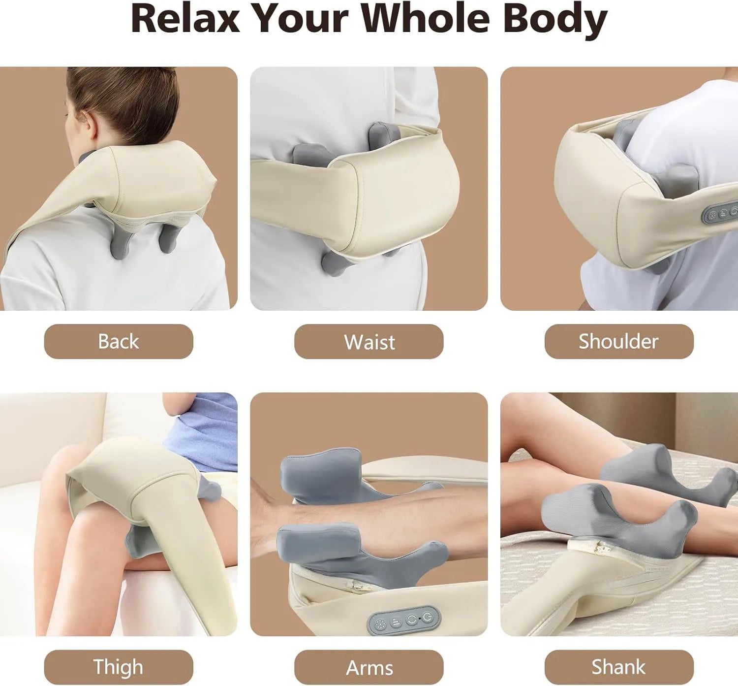 Cordless Shiatsu Neck & Shoulder Massager with Heat