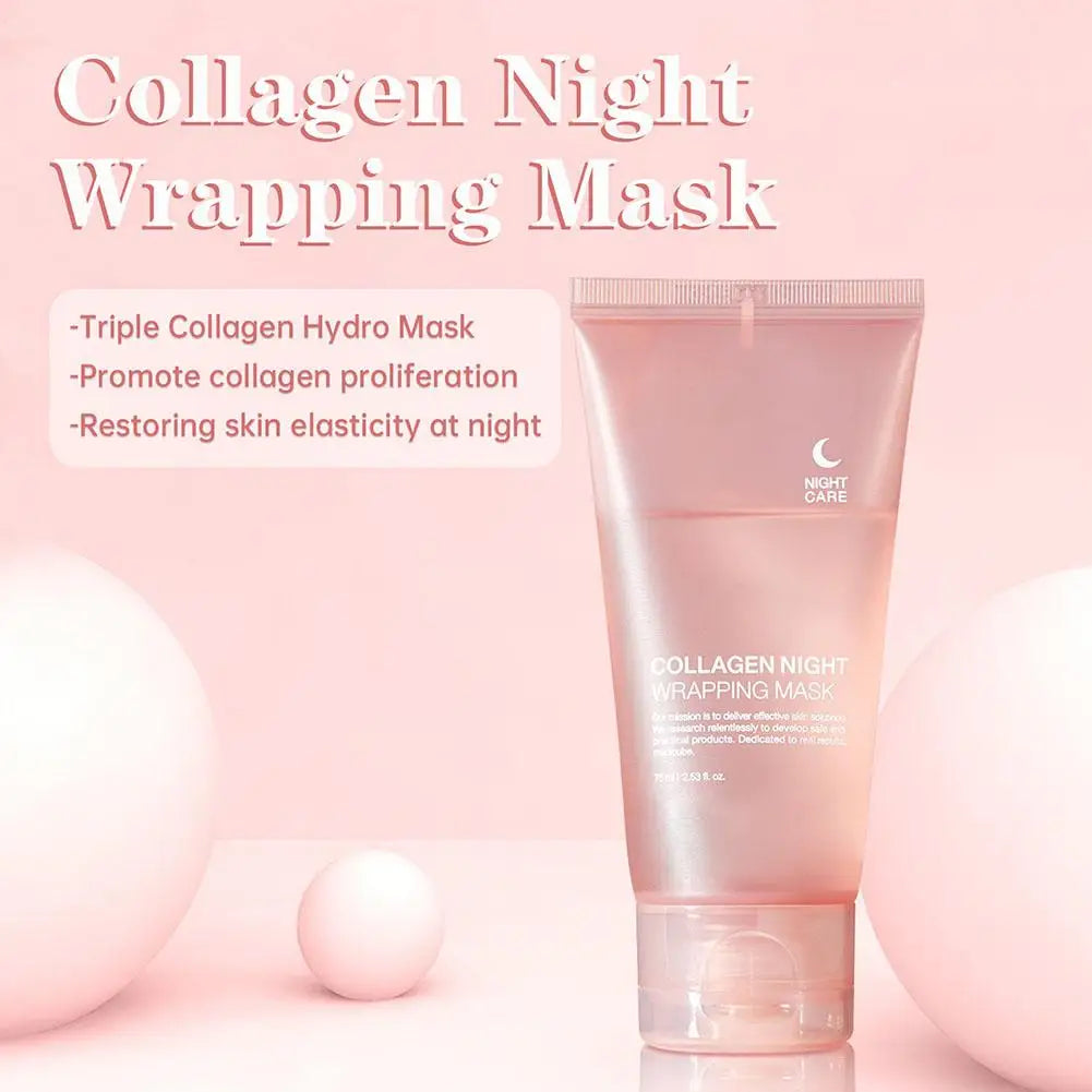 Hydrolyzed Collagen Overnight Peel-Off Face Mask – Anti-Aging, Hydrating & Firming Treatment for Glowing Skin.