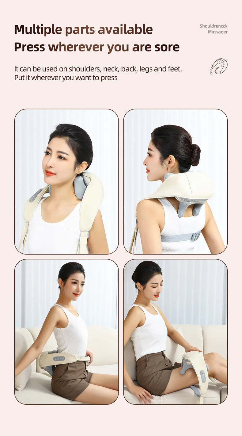 Cordless Shiatsu Neck & Shoulder Massager with Heat