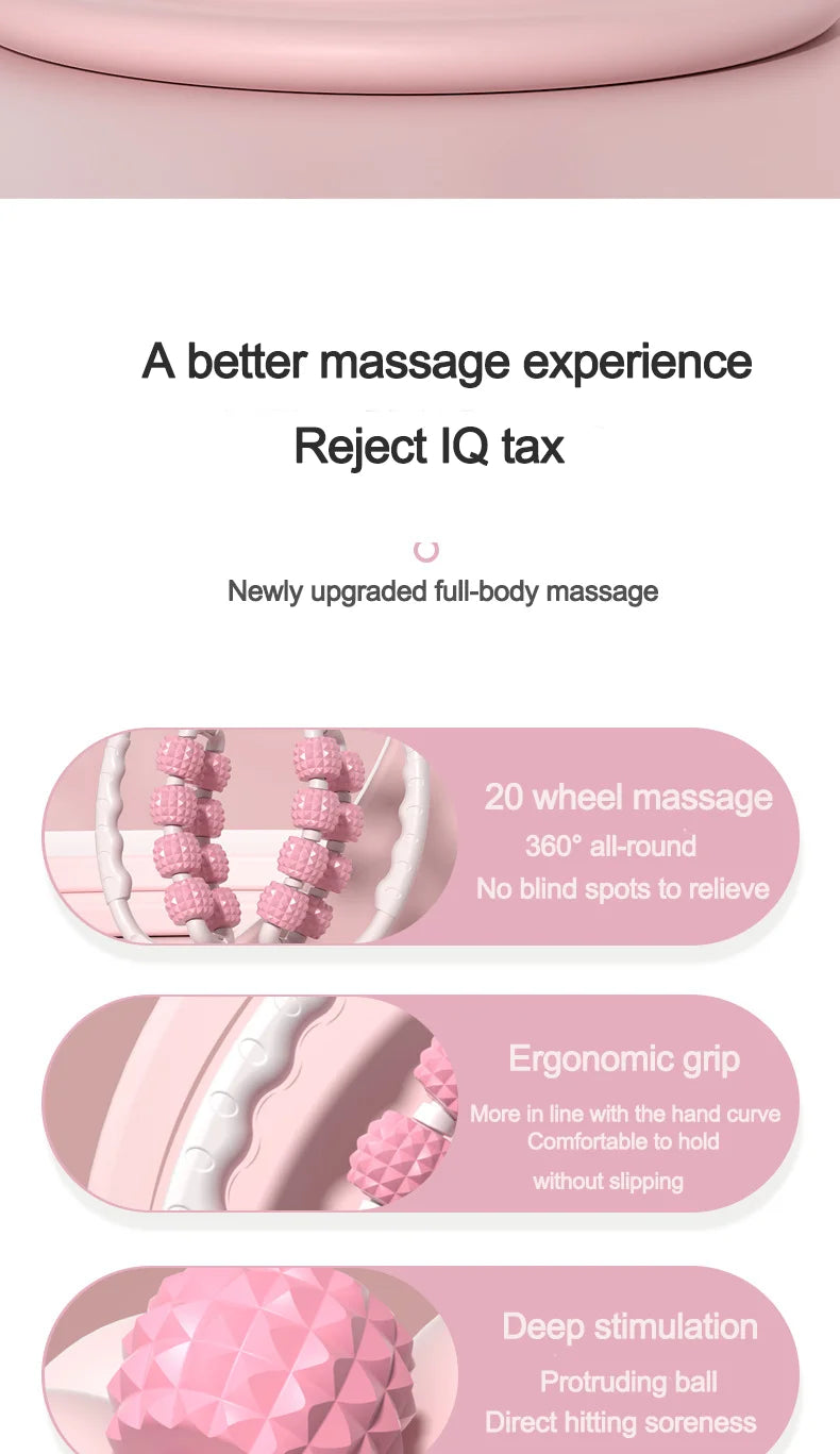 Leg massager ring clamp leg roller slimming leg artifact relaxation and unblocking roller double massage to relieve soreness.
