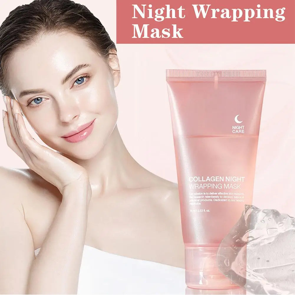 Hydrolyzed Collagen Overnight Peel-Off Face Mask – Anti-Aging, Hydrating & Firming Treatment for Glowing Skin.