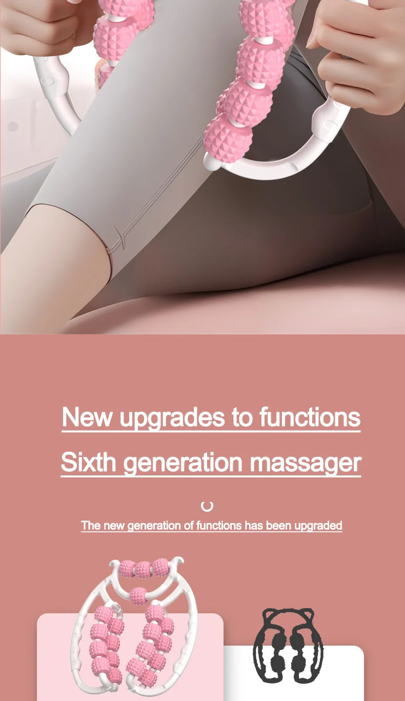 Leg massager ring clamp leg roller slimming leg artifact relaxation and unblocking roller double massage to relieve soreness.