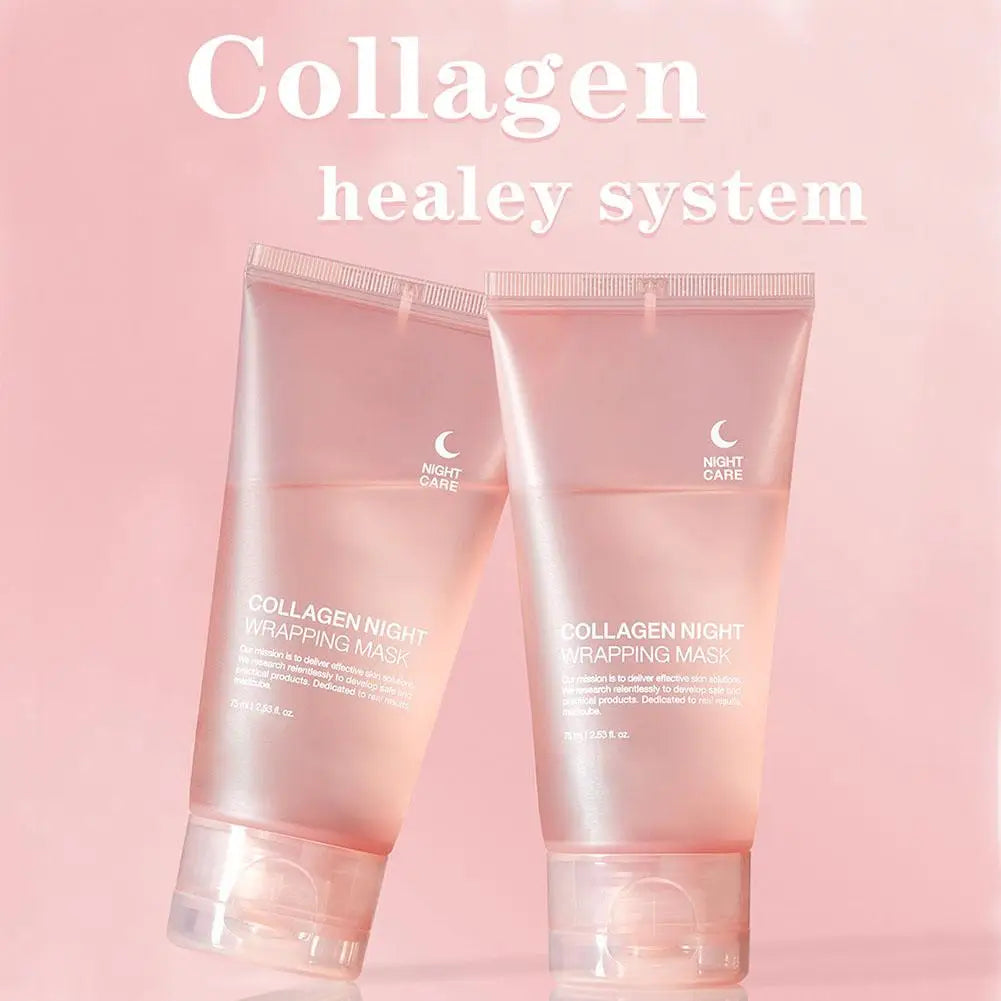 Hydrolyzed Collagen Overnight Peel-Off Face Mask – Anti-Aging, Hydrating & Firming Treatment for Glowing Skin.