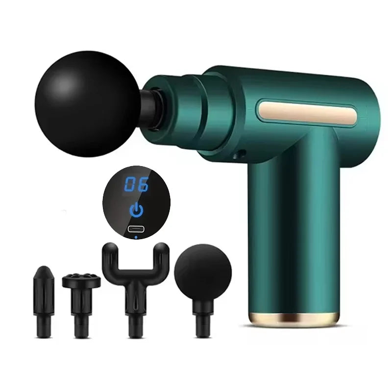 Portable Deep Tissue Massage Gun – Mini Fascia Gun for Muscle Recovery & Pain Relief, Adjustable Speed, Lightweight Full Body Massager.
