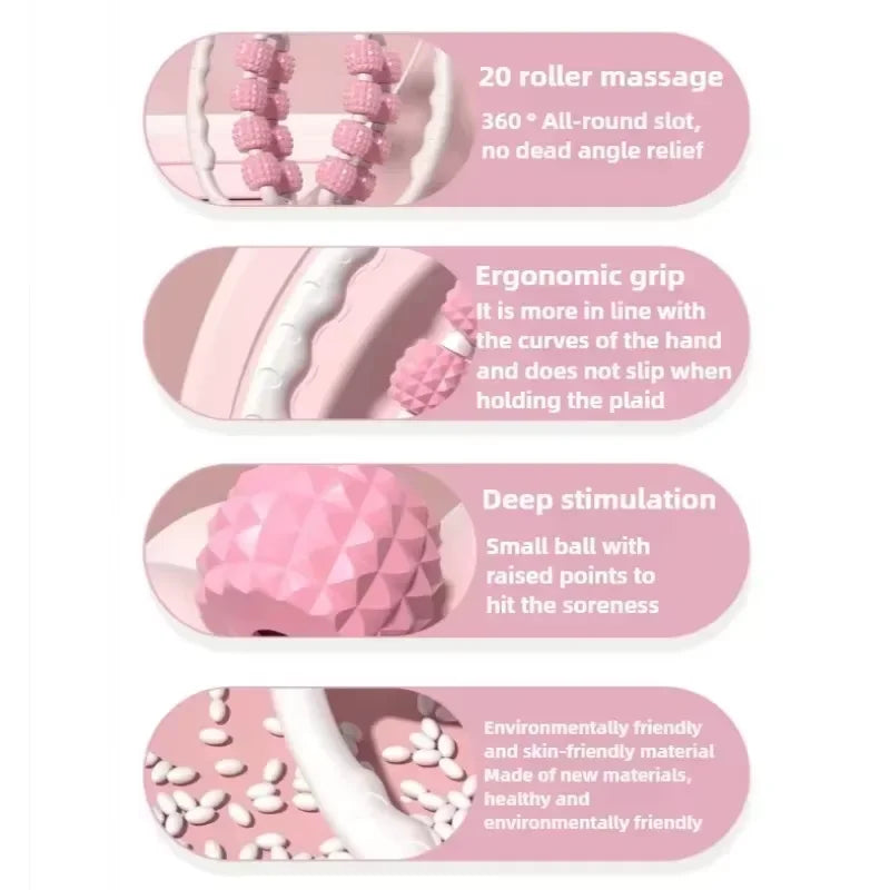 Leg massager ring clamp leg roller slimming leg artifact relaxation and unblocking roller double massage to relieve soreness.