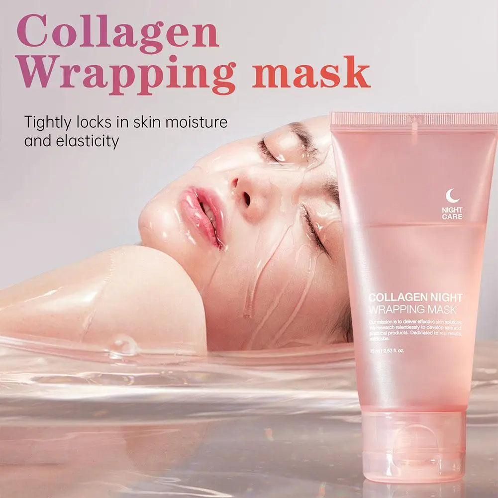 Hydrolyzed Collagen Overnight Peel-Off Face Mask – Anti-Aging, Hydrating & Firming Treatment for Glowing Skin.