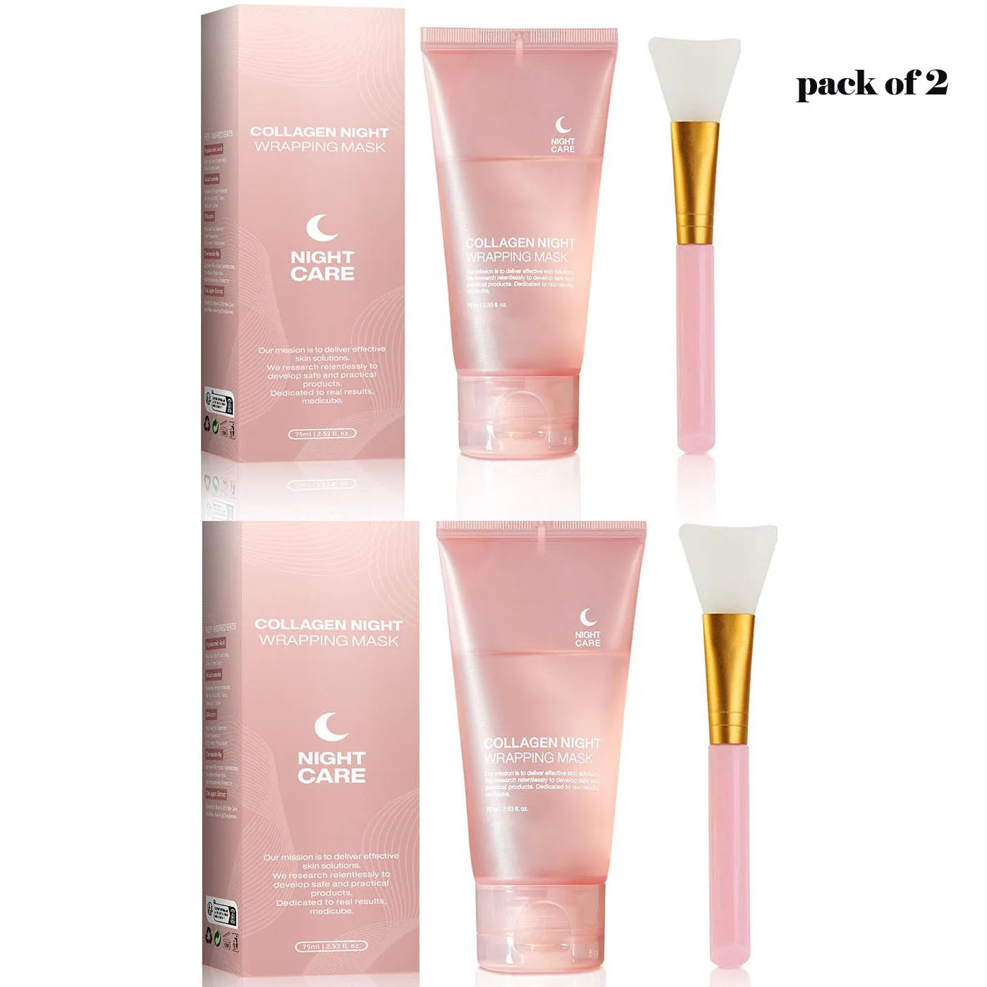 Hydrolyzed Collagen Overnight Peel-Off Face Mask – Anti-Aging, Hydrating & Firming Treatment for Glowing Skin