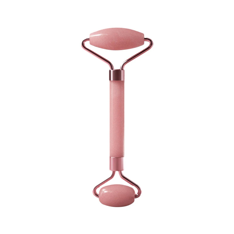 Rose Quartz Face Roller & Gua Sha Set – Facial Massage Tool for Eyes, Neck & Skincare Lifting.