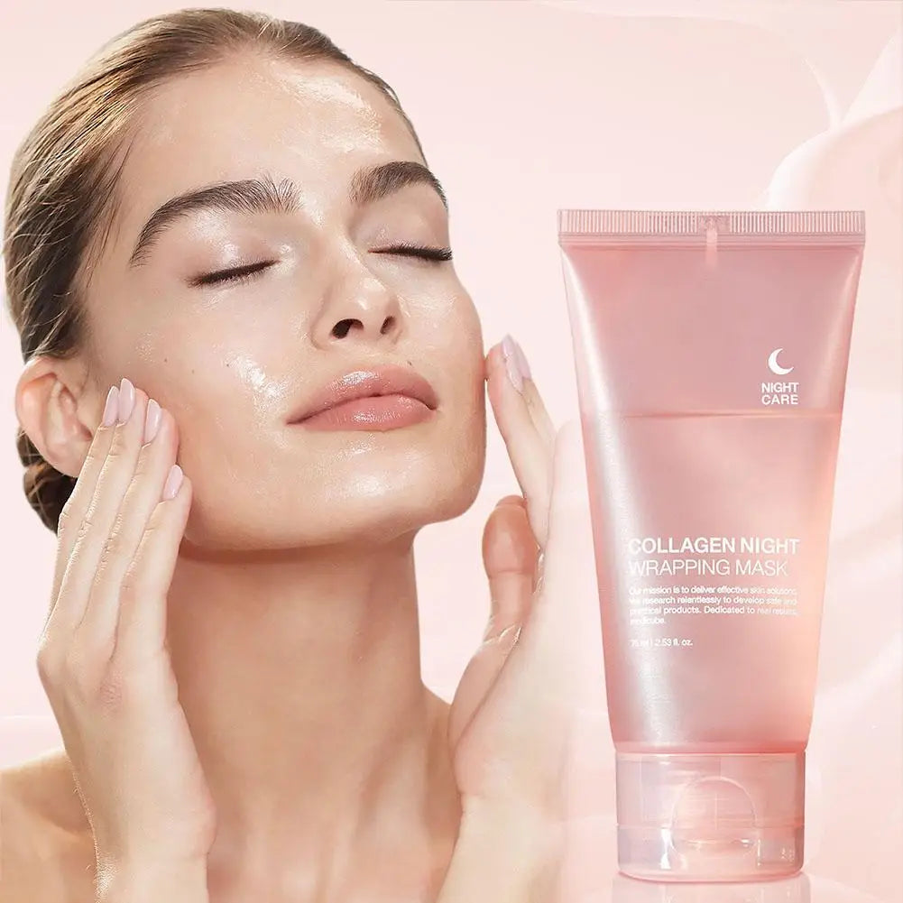 Hydrolyzed Collagen Overnight Peel-Off Face Mask – Anti-Aging, Hydrating & Firming Treatment for Glowing Skin.