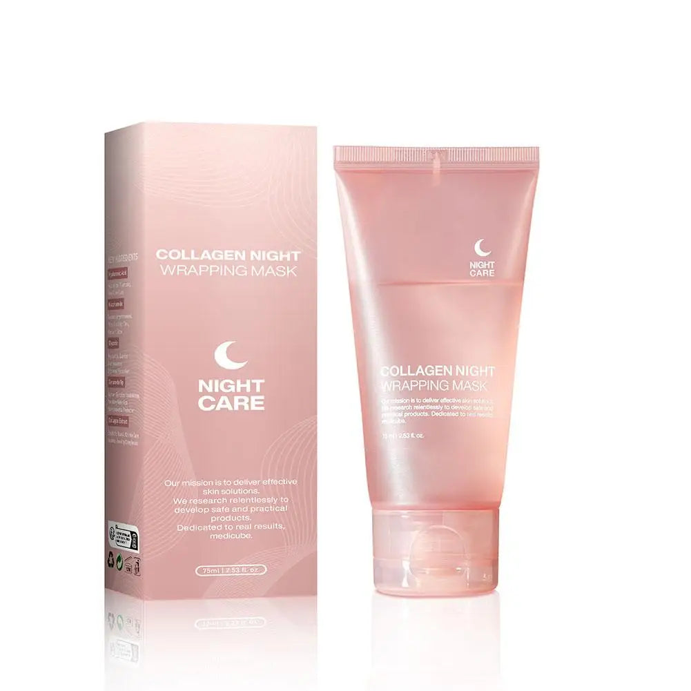 Hydrolyzed Collagen Overnight Peel-Off Face Mask – Anti-Aging, Hydrating & Firming Treatment for Glowing Skin.
