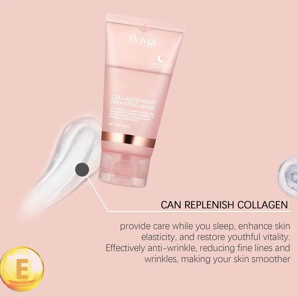 Hydrolyzed Collagen Overnight Peel-Off Face Mask – Anti-Aging, Hydrating & Firming Treatment for Glowing Skin