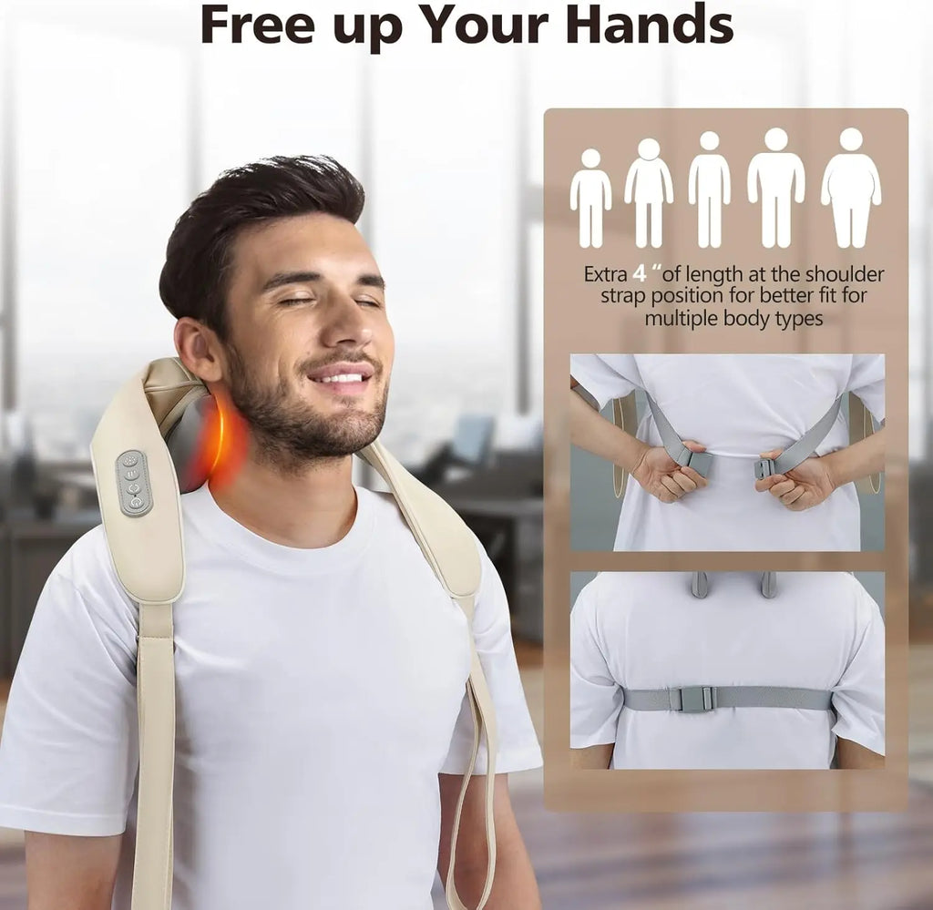 Cordless Shiatsu Neck & Shoulder Massager with Heat